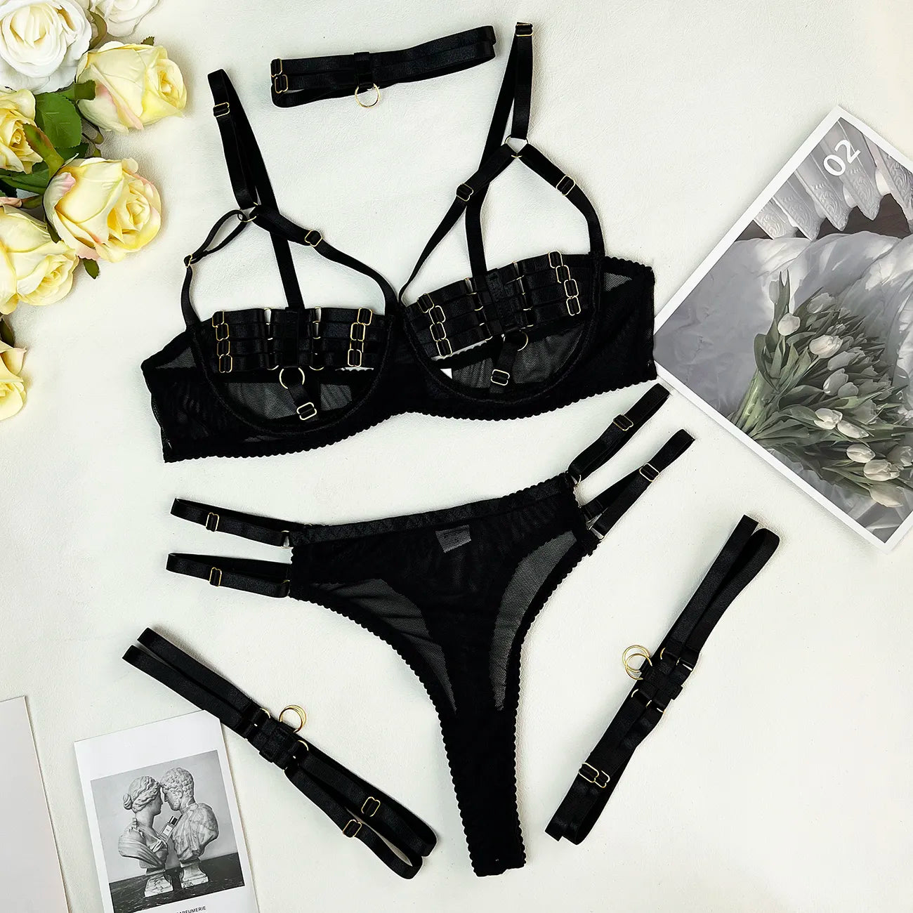 Amanda | 4-delig Lingerieset