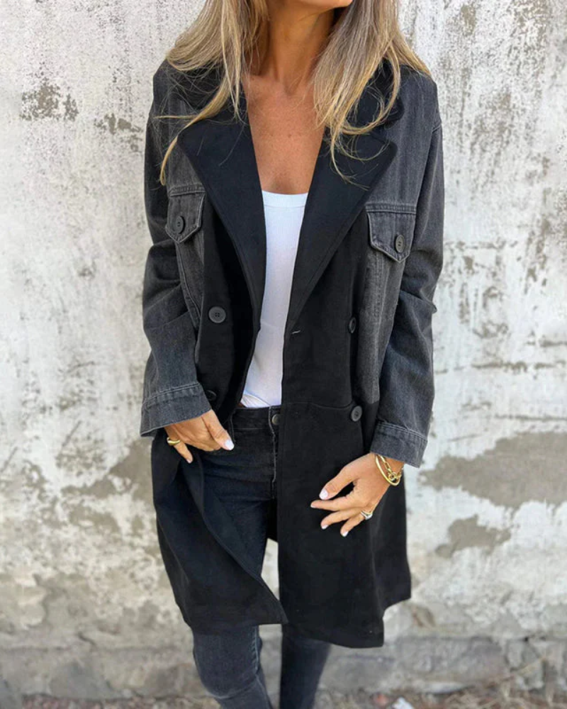Astrid™ | Dames Denim Mantel