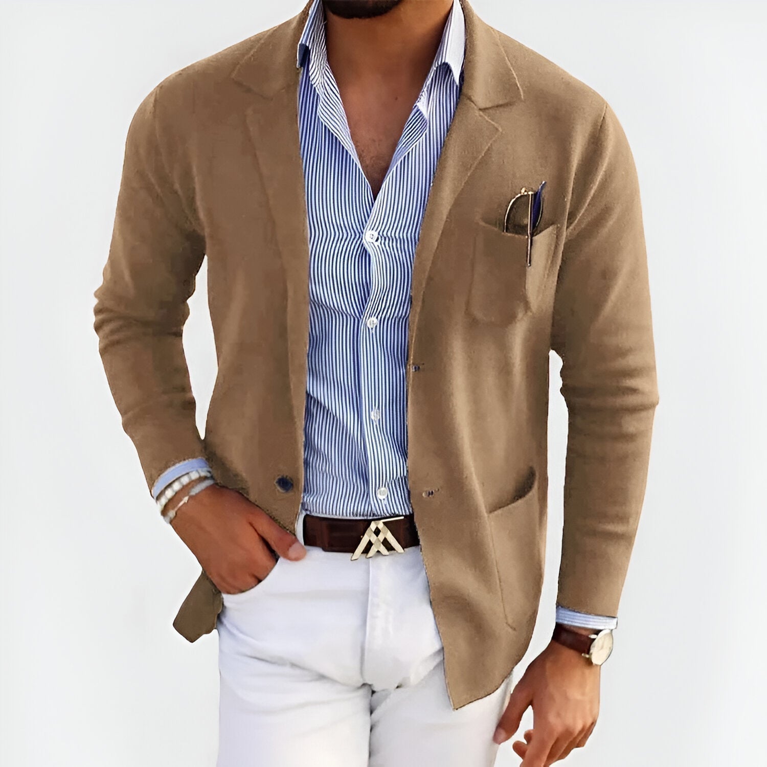 Andreas™ Licht en elegant jas voor heren