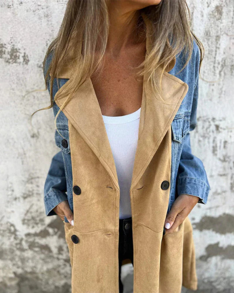 Astrid™ | Dames Denim Mantel