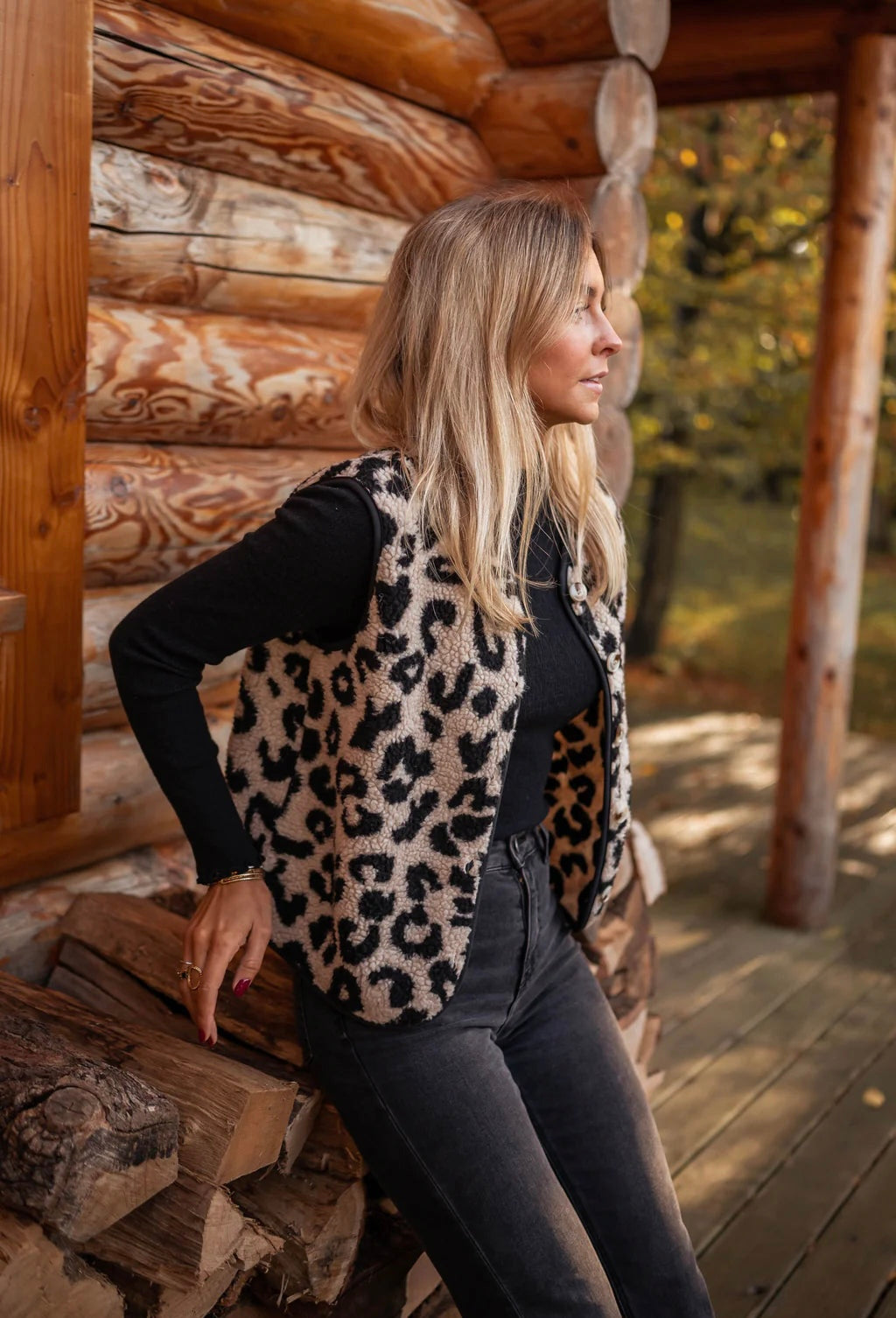 ASTRID™ | De Luipaard Gebreide Vest